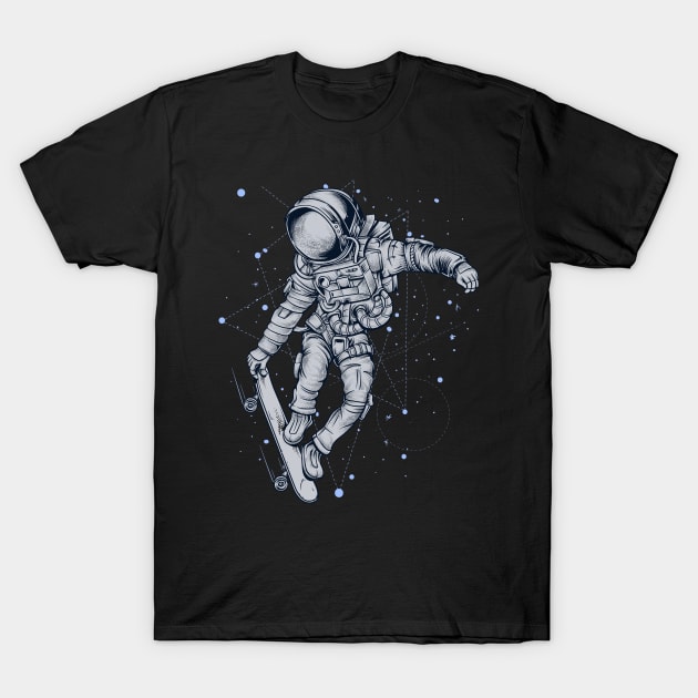 Skate in Space T-Shirt by arfpmbd